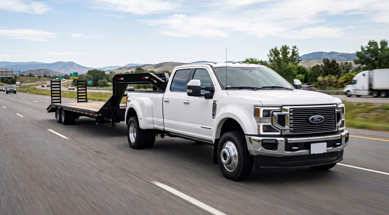 Hotshot Trucking Vehicle and Flatbed Trailer